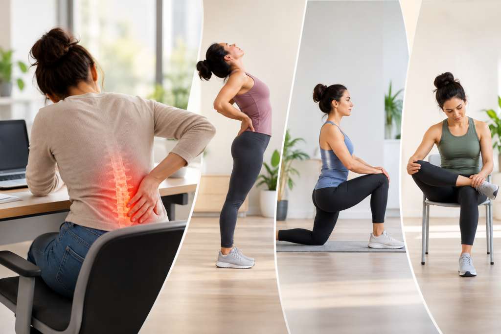 Why Your Lower Back Aches After Sitting (And 3 Stretches That Actually Help)